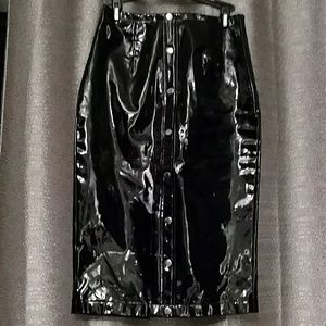 COPY - NWT Vinyl Buttoned Down Pencil Skirt